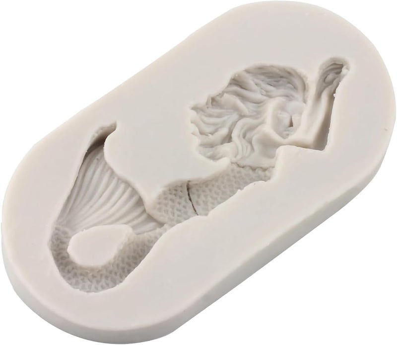 TAOXIBEI Mermaid Silicone Mold Mermaid Polymer Clay Molds for DIY Crafts Epoxy Resin Casting Air Dry Polymer Clay Plaster Jewelry Making - Image 4